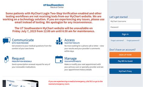 u t southwestern mychart login